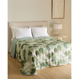 El Corte Inglés Edredón lino y viscosa Lodhi. (Cama 150 cm) Verde