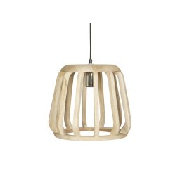 Lampara Techo Actual Pequeña Madera Natural - Serie Aliquo