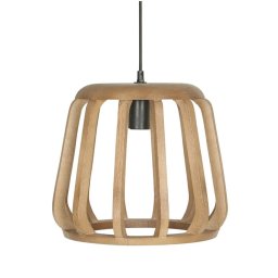 Lampara Colgante Pequeña Madera Color Toffe - Serie Aliquo