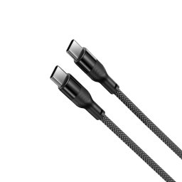 Ksix Cable De Carga Y Datos Ksix, 1m, Usb-c A Usb-c, 1m, Usb-c A Usb-c Ksix, Carga Ultrarrápida 60w, Trenzado Resistente, Negro