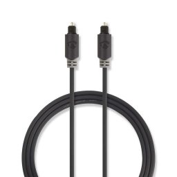 Cable de audio óptico NEDIS CABW25000AT10 Toslink macho 1 m antracita