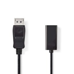Adaptador de cable Nedis CCGB37150BK02 DisplayPort a HDMI 0,2 m negro