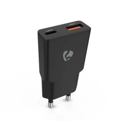 Cargador de pared Nedis WCHA20BK GaN 20W USB-C Power Delivery y USB-A Quick Charge