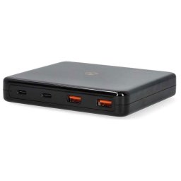 Cargador de sobremesa Nedis DCGPD65W100BK GaN 65 W con 2 USB-C y 2 USB-A
