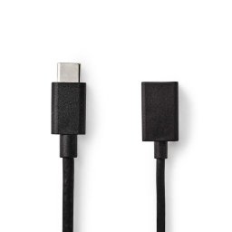Cable USB Nedis CCGB61710BK02 USB-C a USB-A OTG 0,15 m Negro