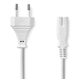 Cable alimentación Nedis CEGL11040WT20 2 m blanco C7 a IEC-320-C7