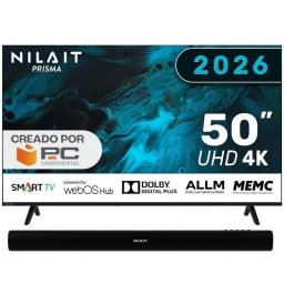 Nilait Prisma 50UD7004SWOS 50" LED 4K WebOS + Harmony Sound bar Barra de sonido Bluetooth 2.0 30W