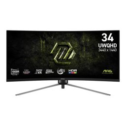 Monitor MSI MAG 345CQRF E20 34" UltraWide Dual Quad HD 200Hz Rapid VA Curvo Ajuste de altura