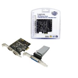 Tarjeta de Interfaz LogiLink PCIe Paralelo Serie RS-232 Interna
