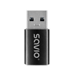 Adaptador Savio AK-81 USB-C 3.1 Hembra a USB-A 3.1 Macho