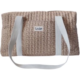 Bolsa Cambiador Tineo Estampado Leopardo 40 X 22 X 24 Cm De Algodón 100% Con Cierre Cremallera, Asa Para Hombro O Mano, Organizadores Interiores