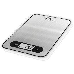 Little Balance Slim Inox 8550 Báscula Cocina Digital Recargable Usb 5 Kg, Precisión 1 G, Plato Xxl 218×158 Mm, Lcd 51×23 Mm, Tara Y Pesaje De Líquidos