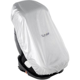 Tinéo Funda Universal Para Silla De Coche Upf 50+ Anti-uv Gris 50x75 Cm, Con Borde Elástico, Bloquea 98% Uva/uvb Y Reduce Hasta 25 °c La Temperatura
