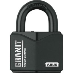Candado De Alta Seguridad Abus Granit Plus 63 Mm, Cuerpo De Acero Cementado, Grillete De Acero Endurecido, Cilindro De Disco Abus Plus, Acabado Negro Pvc, Antirrobo Din En 12320