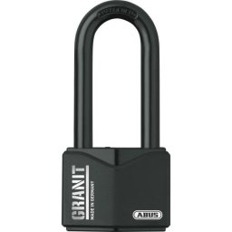 Abus Granit Plus 12088 Candado De Acero Templado Con Arco Largo 75 Mm, Nivel 6, Recubrimiento Negro, Exterior, Certific. Din En 12320