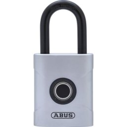 Abus 57/50 Touch Candado Biométrico Con Sensor De Huella 360° Ip68, Resistente Exterior, Nivel De Seguridad 6, Anilla 8 Mm, 1 Pila Cr2