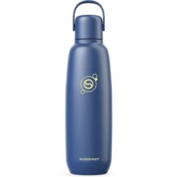 Botella Sodastream Fizz&go Cool De Acero Inoxidable Aislante 930 Ml, Azul, Reutilizable, Apta Lavavajillas, Con Asa Semirrígida Y Compatibilidad Quick Connect