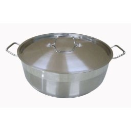 Baumalu Cazoleta Para Cocción 36 Cm De Acero Inoxidable Con Tapa, Base Difusora Triple Capa Inox/alu/inox Apta Inducción, Acabado Satinado, Interior Antiadherente