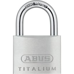 Abus 64ti/50 Titalium Candado Ligero De Aluminio Con Cilindro De 5 Pines Y 2 Llaves, Grillete Nano Protect, Nivel De Seguridad 6
