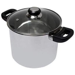 Baumalu Sartén/tratiteur De Inox Con Tapa De Vidrio 24 Cm, Asa De Baquelita Resistente Al Calor, Agujero De Vapor Y Acabado Espejo, Compatible Con Inducción