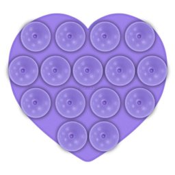 Soporte con ventosa Celly FIXHEART Violeta Silicona Universal