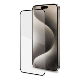 Protector de pantalla Celly Fullglass para Apple iPhone 16 Pro Vidrio Templado Negro