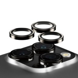 Protector de cámara metálico PanzerGlass Hoops para iPhone 15 Pro y Pro Max