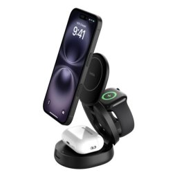 Cargador Inalámbrico Belkin BoostCharge 3 en 1 Qi2 15W Plegable Negro