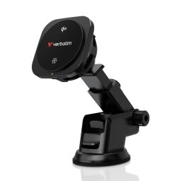 Cargador Inalámbrico Verbatim Charge 'n' Drive Qi2 para Coche USB Negro