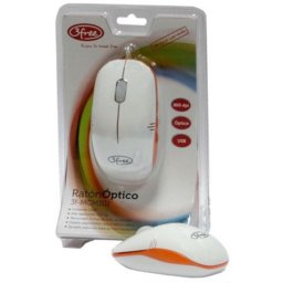 Ratón 3free 3F-MCM101/WO USB Tipo A 800 DPI Blanco Naranja Mini Tamaño