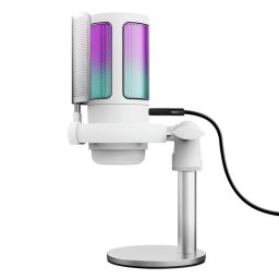 Micrófono Trust GXT 238W Auron USB cardioide con iluminación RGB y filtro antipop