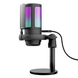 Micrófono Trust GXT 238 Auron USB cardioide con iluminación RGB y filtro antipop