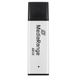 Unidad flash USB MediaRange MR1900 32 GB USB 3.2 Gen 1 Negro Plata