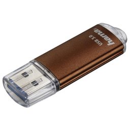 Memoria USB HAMA Laeta 256GB USB 3.2 Gen 1 Metal Marrón con Tapa