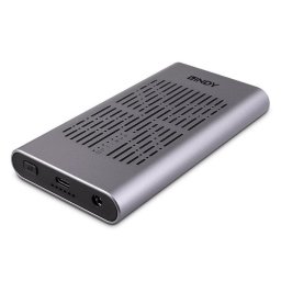 Caja PC Lindy 43382 M.2 Aluminio ABS Plata para SSD PCIe USB Type-C