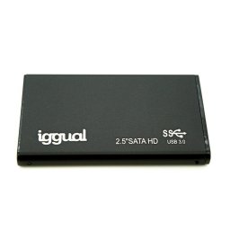 Caja PC IGGUAL SSD 2.5 Aluminio Negro USB 3.0 Ultra delgada