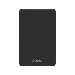 Caja PC Savio SAVAK-73 2.5" Aluminio Negro USB 2.0 Compacta Ligera