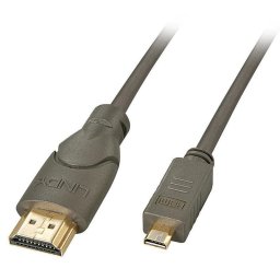 Cable HDMI Lindy 2 m, Conector HDMI Estándar a Micro HDMI, 1920 x 1200