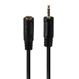 Adaptador de Audio Lindy 2,5mm Macho a 3,5mm Hembra 0,2 m Negro