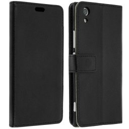 Avizar Funda Tipo Libro Cartera Negra para Sony Xperia XA1
