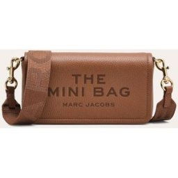 Marc Jacobs Bandolera Mini Crossbody de piel. Marrón