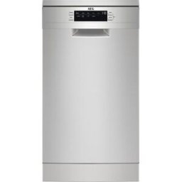 AEG Lavavajillas 10 servicios, Bandeja Cubiertos, 45 cm - FFB73527ZM. Inox
