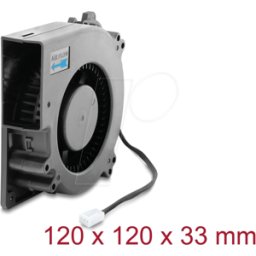DELOCK 67497 - Radiallüfter / Lüftergebläse 12 V DC 120 x 120 x 33 mm mit 3-Pin
