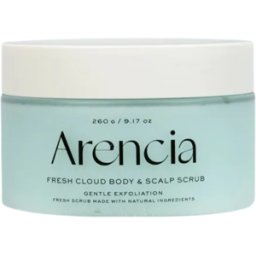 Arencia Exfoliante suave para el cuerpo y el cuero cabelludo con menta y lirio 260g