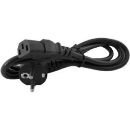 Cable de Alimentación Schuko Tipo F C13 Cable para Torre, Negro, Nuevo