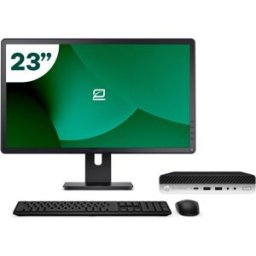 Pack HP 800 G4 Mini i5 8500T 16GB SSD 256GB + LCD 23" + Tecl y Ratón Inalámbrico + WiFi