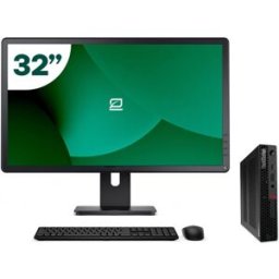 Pack Lenovo P340 Tiny i5 10500T 8GB SSD 256GB + LCD 32" + Tecl y Ratón Inalámbrico + WiFi