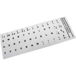 PEGATINA PARA TECLADO CASTELLANO BLANCO CON LETRAS NEGRAS