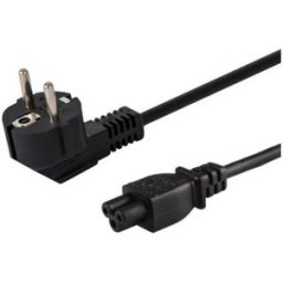 Cable Alimentación Trebol C5 1.2 M, EU, Negro, Nuevo