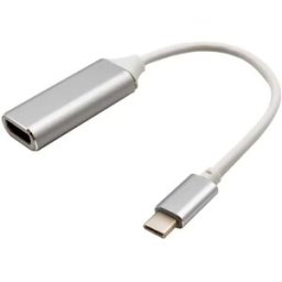 Cable adaptador Tipo C a HDMI, convertidor Ultra HD 4k, USB 3,1, HDTV, para MacBook, Samsung, Plata, A+